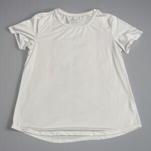 Jockey 32 cool degree women's size Large shirt activewear white boat neck white